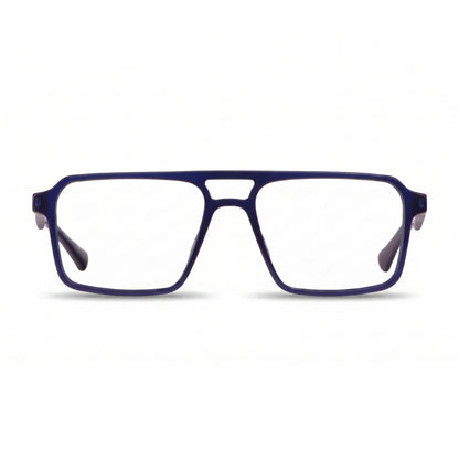 Fiore 1039 square aviator acetate and metal reading glasses, blue frame · ReFramed, photo 49 of 87
