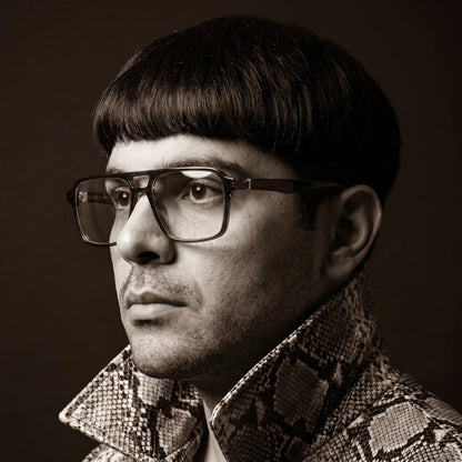 Fiore 1039 square aviator acetate and metal reading glasses, blue frame · ReFramed, photo 64 of 87