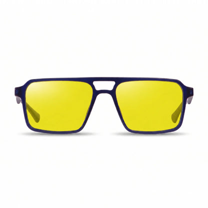 Fiore 1039 square aviator sunglasses, blue bio-acetate frame · ReFramed, photo 7 of 24