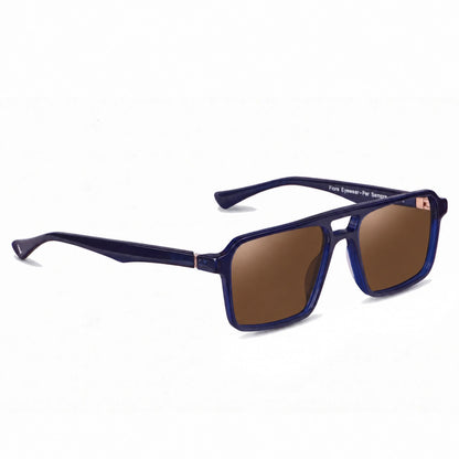 Fiore 1039 square aviator sunglasses, blue bio-acetate frame · ReFramed, photo 4 of 24