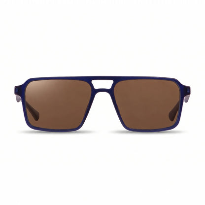 Fiore 1039 square aviator sunglasses, blue bio-acetate frame · ReFramed, photo 3 of 24