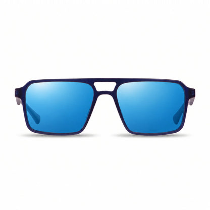 Fiore 1039 square aviator sunglasses, blue bio-acetate frame · ReFramed, photo 17 of 24