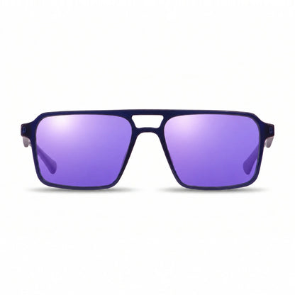 Fiore 1039 square aviator sunglasses, blue bio-acetate frame · ReFramed, photo 23 of 24
