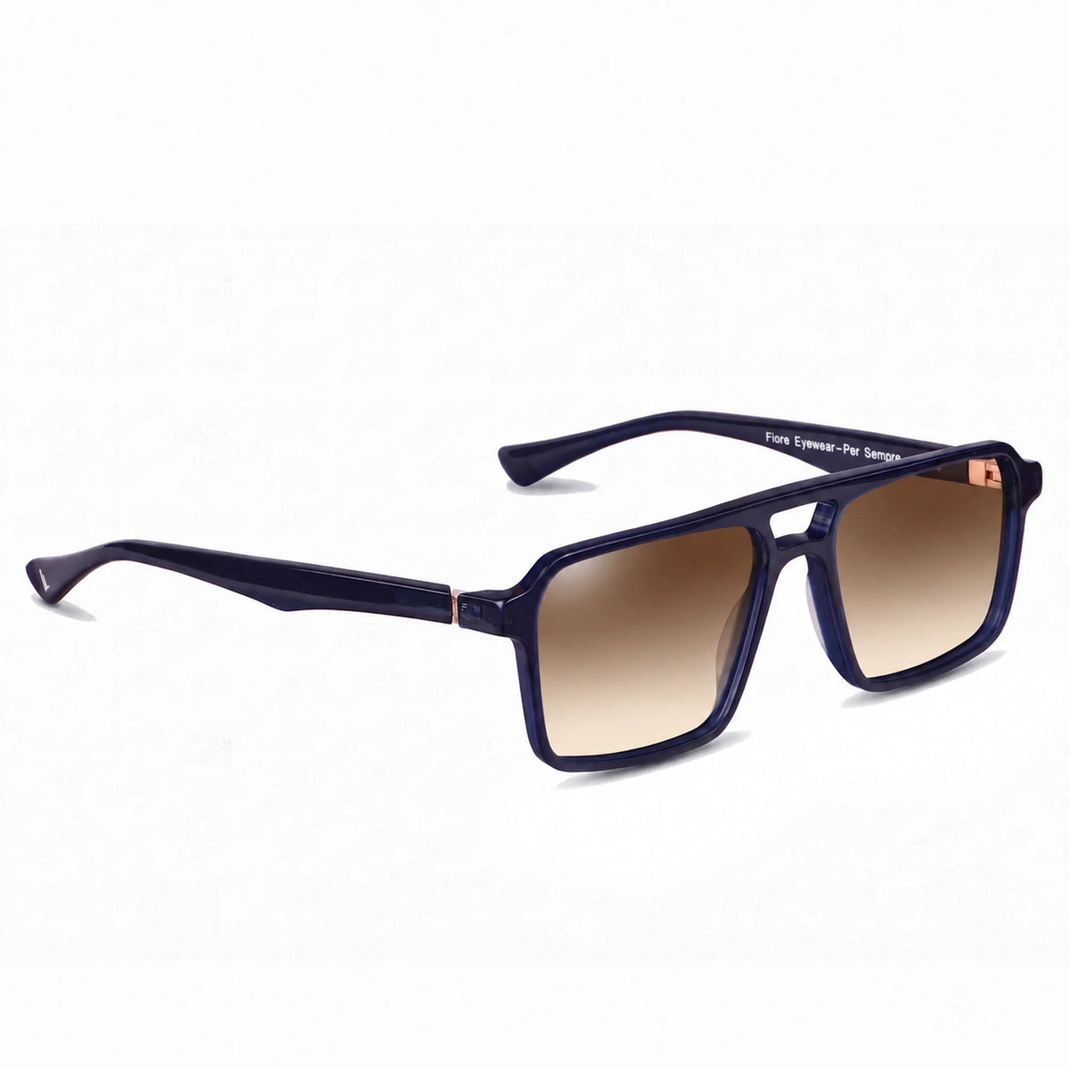 Fiore 1039 square aviator sunglasses, blue bio-acetate frame · ReFramed, photo 16 of 24