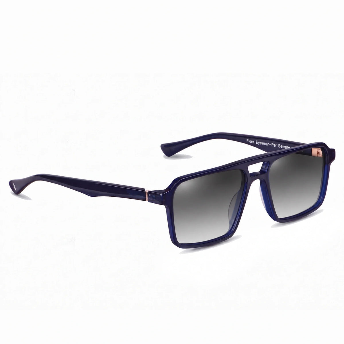 Fiore 1039 square aviator sunglasses, blue bio-acetate frame · ReFramed, photo 14 of 24