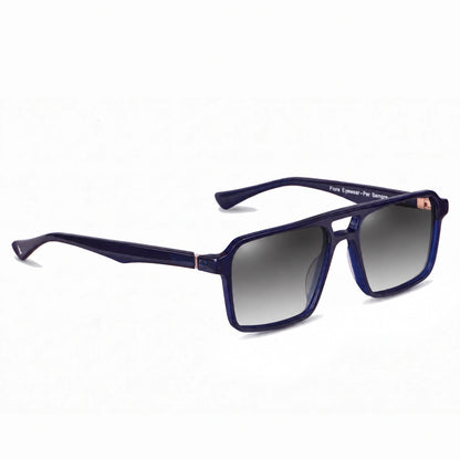 Fiore 1039 square aviator sunglasses, blue bio-acetate frame · ReFramed, photo 14 of 24