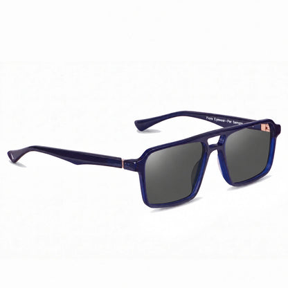 Fiore 1039 square aviator sunglasses, blue bio-acetate frame · ReFramed, photo 2 of 24