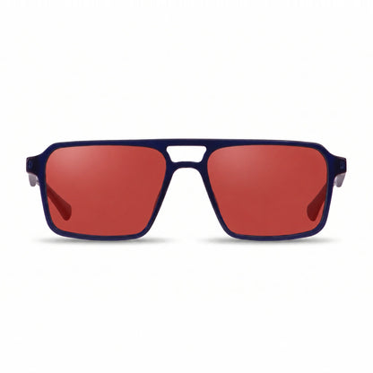 Fiore 1039 square aviator sunglasses, blue bio-acetate frame · ReFramed, photo 11 of 24
