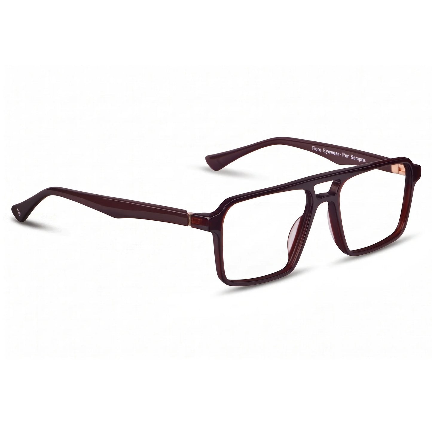 Fiore 1039 eyeglasses in brown – three-quarter view