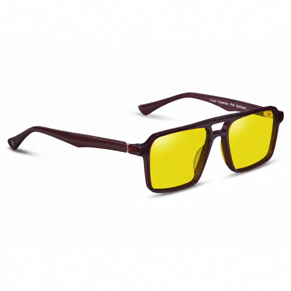 Fiore 1039 square aviator sunglasses, brown bio-acetate frame · ReFramed, photo 8 of 24