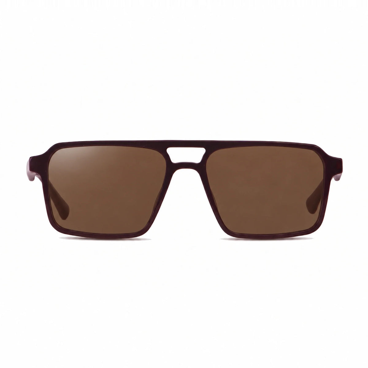 Fiore 1039 square aviator sunglasses, brown bio-acetate frame · ReFramed, photo 3 of 24