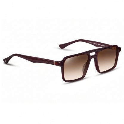 Fiore 1039 square aviator sunglasses, brown bio-acetate frame · ReFramed, photo 16 of 24