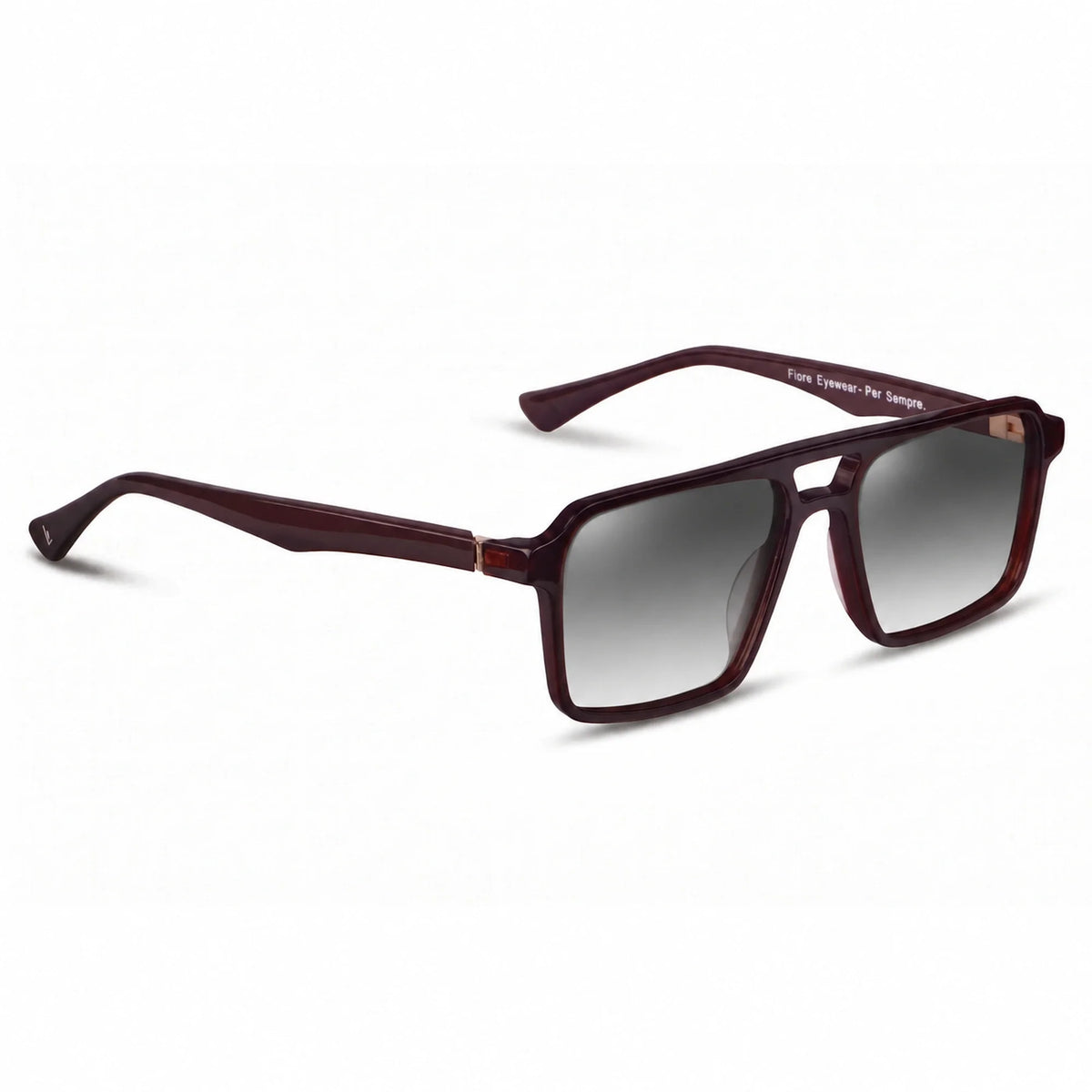 Fiore 1039 square aviator sunglasses, brown bio-acetate frame · ReFramed, photo 14 of 24
