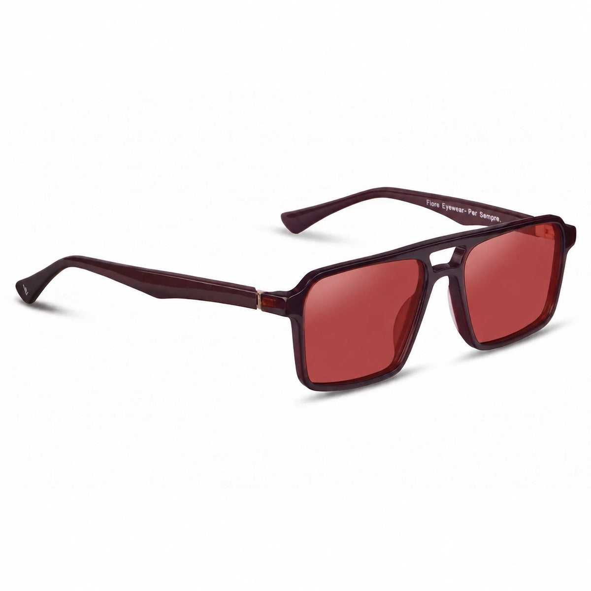 Fiore 1039 square aviator sunglasses, brown bio-acetate frame · ReFramed, photo 12 of 24