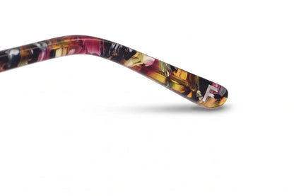 Fiore 2208 eyeglasses in brown gold – temple logo detail