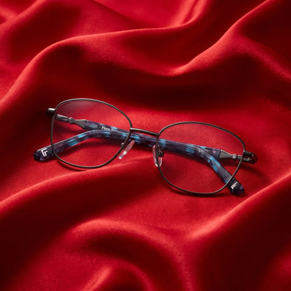Fiore 2208 oval metal reading glasses, gun blue frame · ReFramed, photo 29 of 55