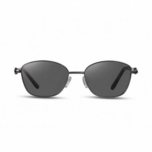 Fiore 2208 oval sunglasses, gray steel frame · ReFramed, photo 1 of 36 | Polarized UV400
