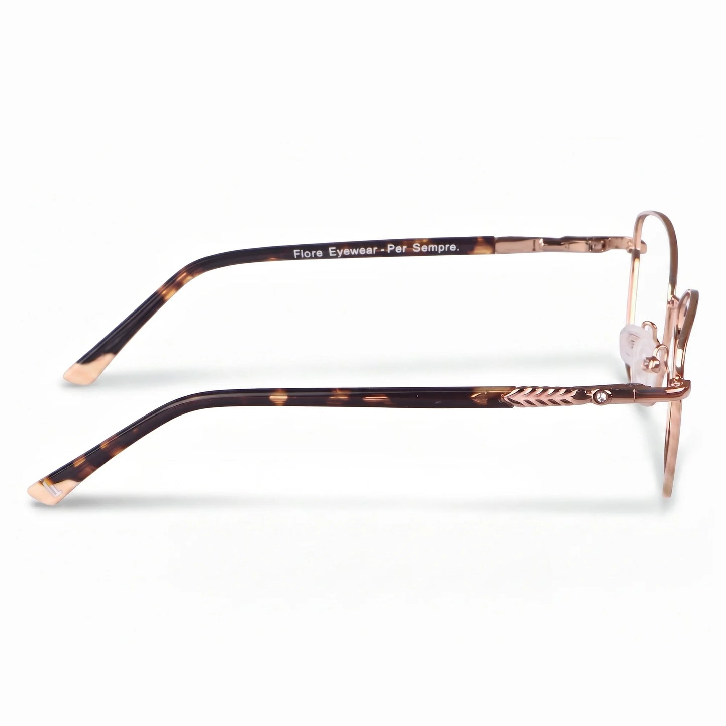Fiore 2210 optical frame, Gold Pink, side view