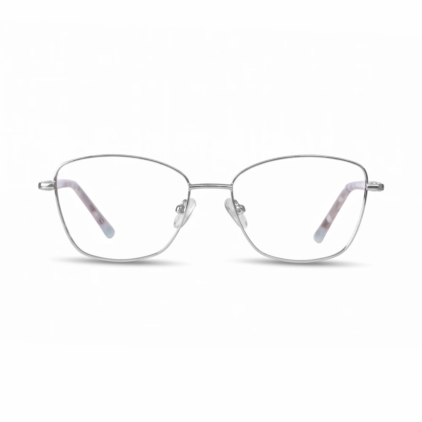 Fiore 2210 optical frame, Silver Black, front view