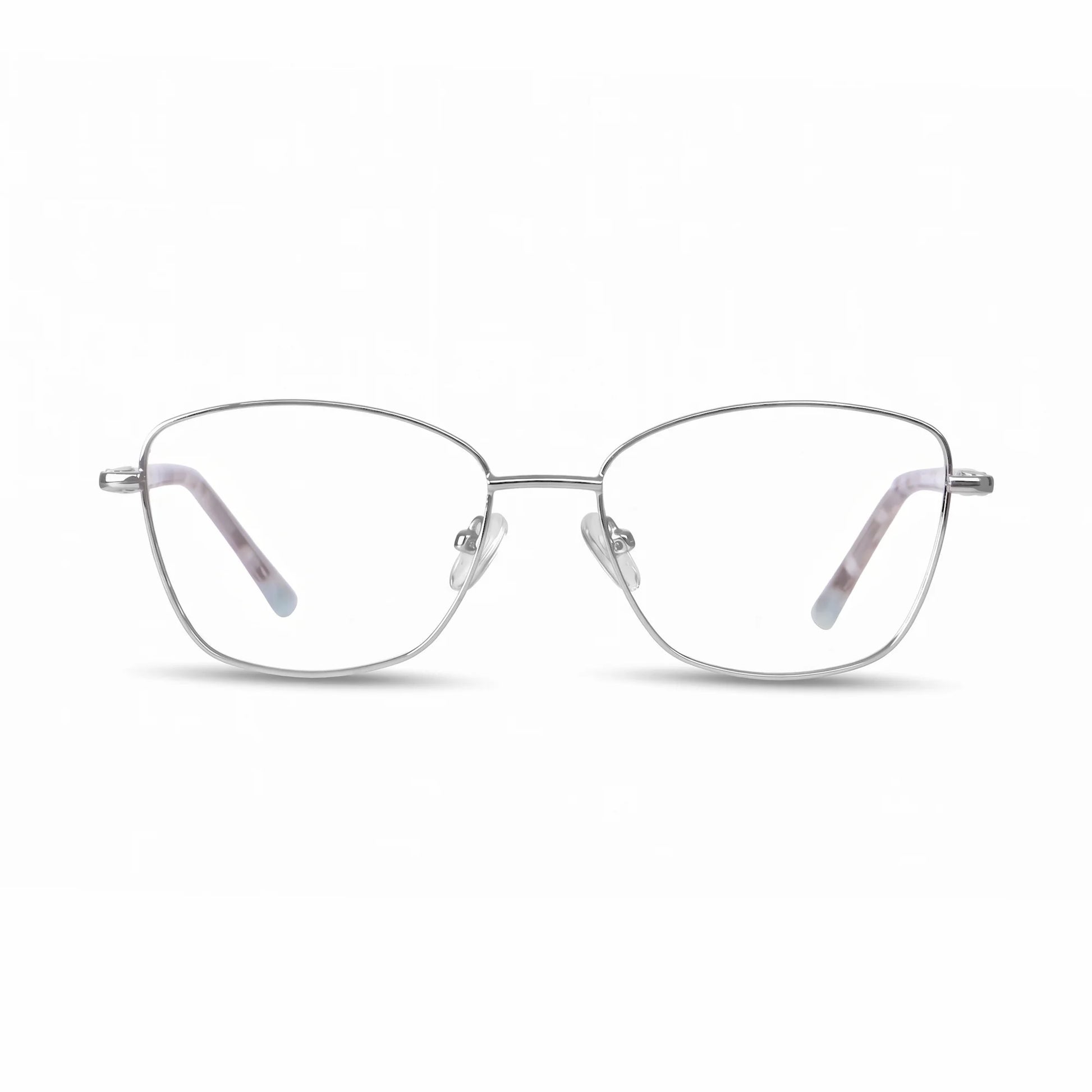 Fiore 2210 optical frame, Silver Black, front view