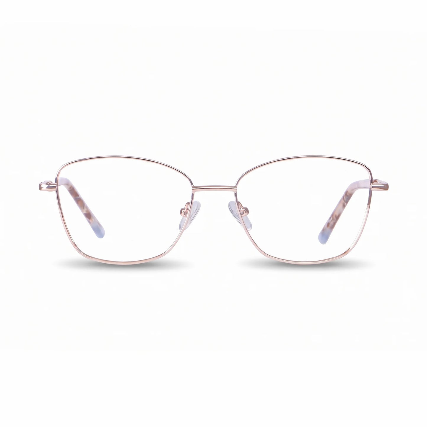 Fiore 2210 optical frame, Gold Brown, front view