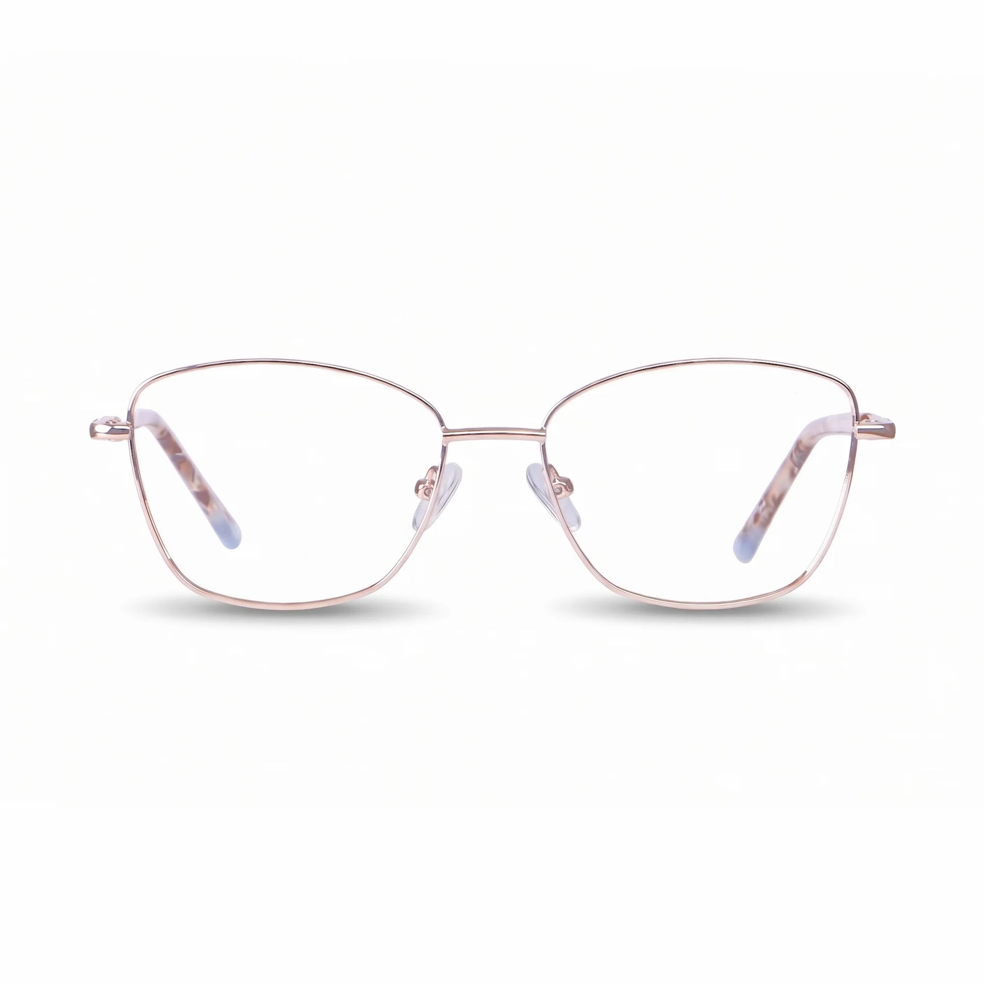 Fiore 2210 optical frame, Gold Brown, front view