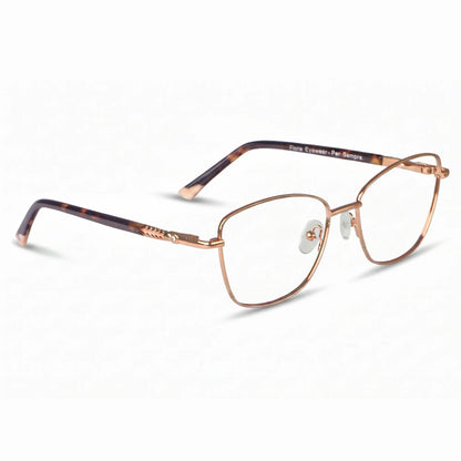 Fiore 2210 eyeglasses in gold pink – three-quarter view