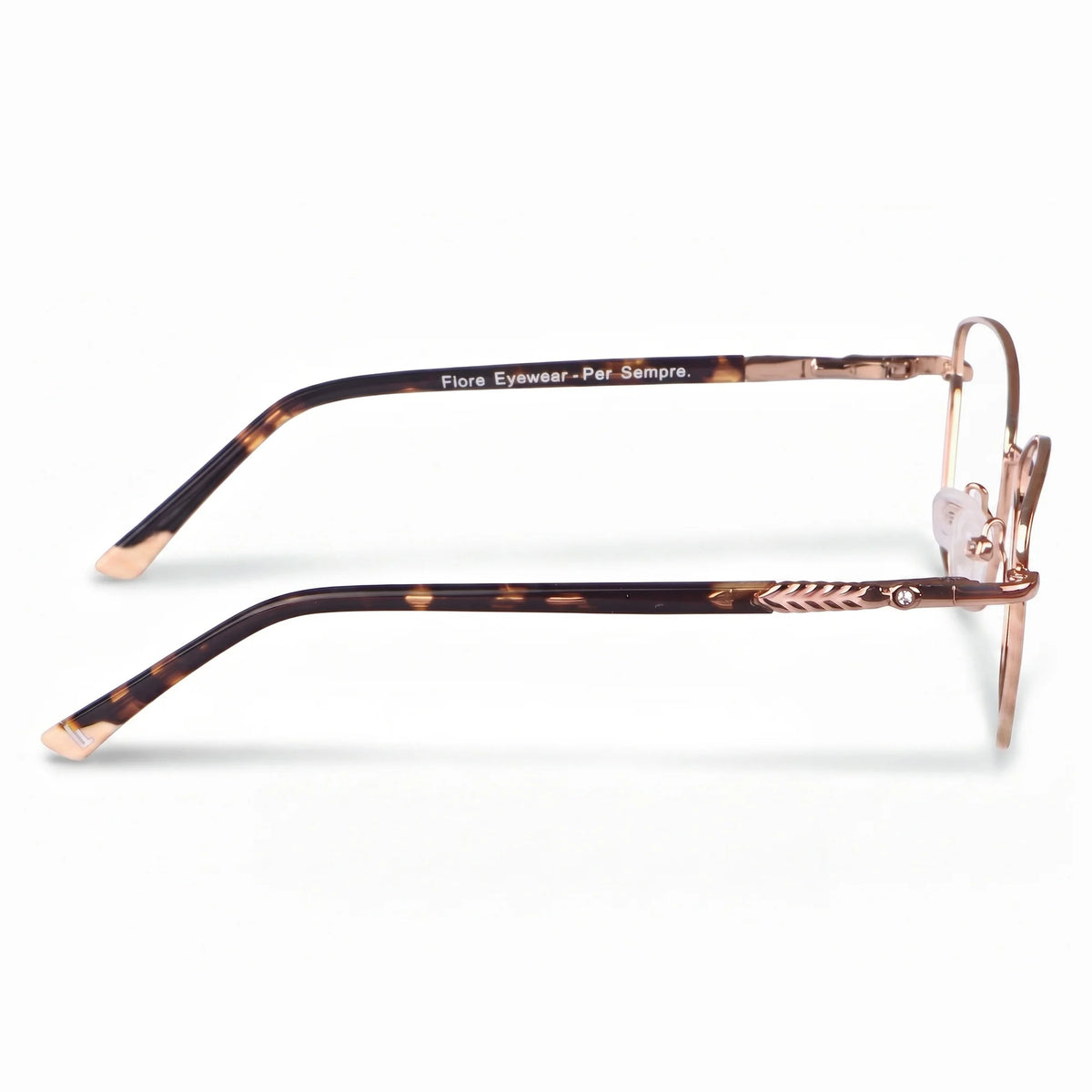Fiore 2210 eyeglasses in gold pink – side view