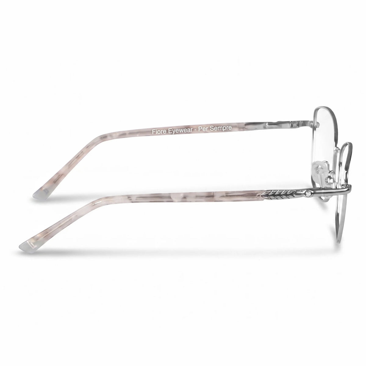 Fiore 2210 eyeglasses in silver black – side view