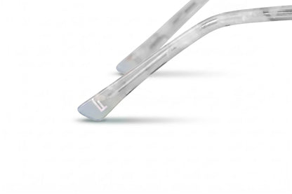 Fiore 2210 eyeglasses in silver black – temple logo detail