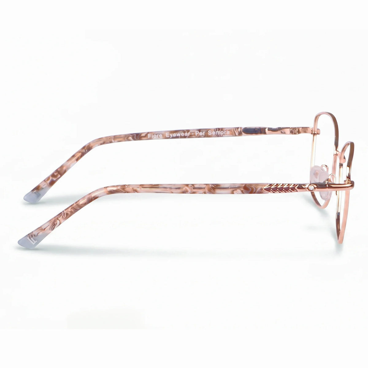 Fiore 2210 eyeglasses in gold brown – side view