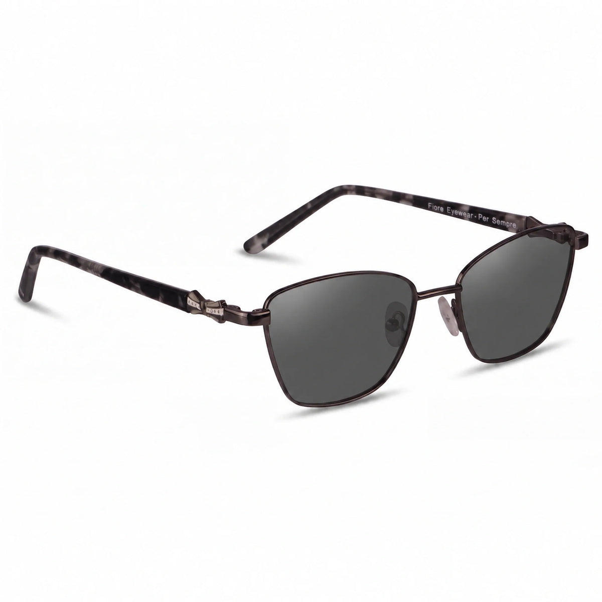 Fiore 22115 square sunglasses, black steel frame · ReFramed, photo 2 of 24 | Polarized UV400