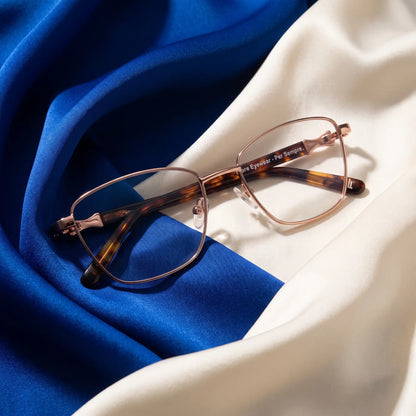 Fiore 22115 square metal reading glasses, brown frame · ReFramed, photo 11 of 62