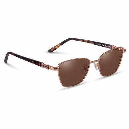 Fiore 22115 square sunglasses, brown steel frame · ReFramed, photo 5 of 36 | Polarized UV400