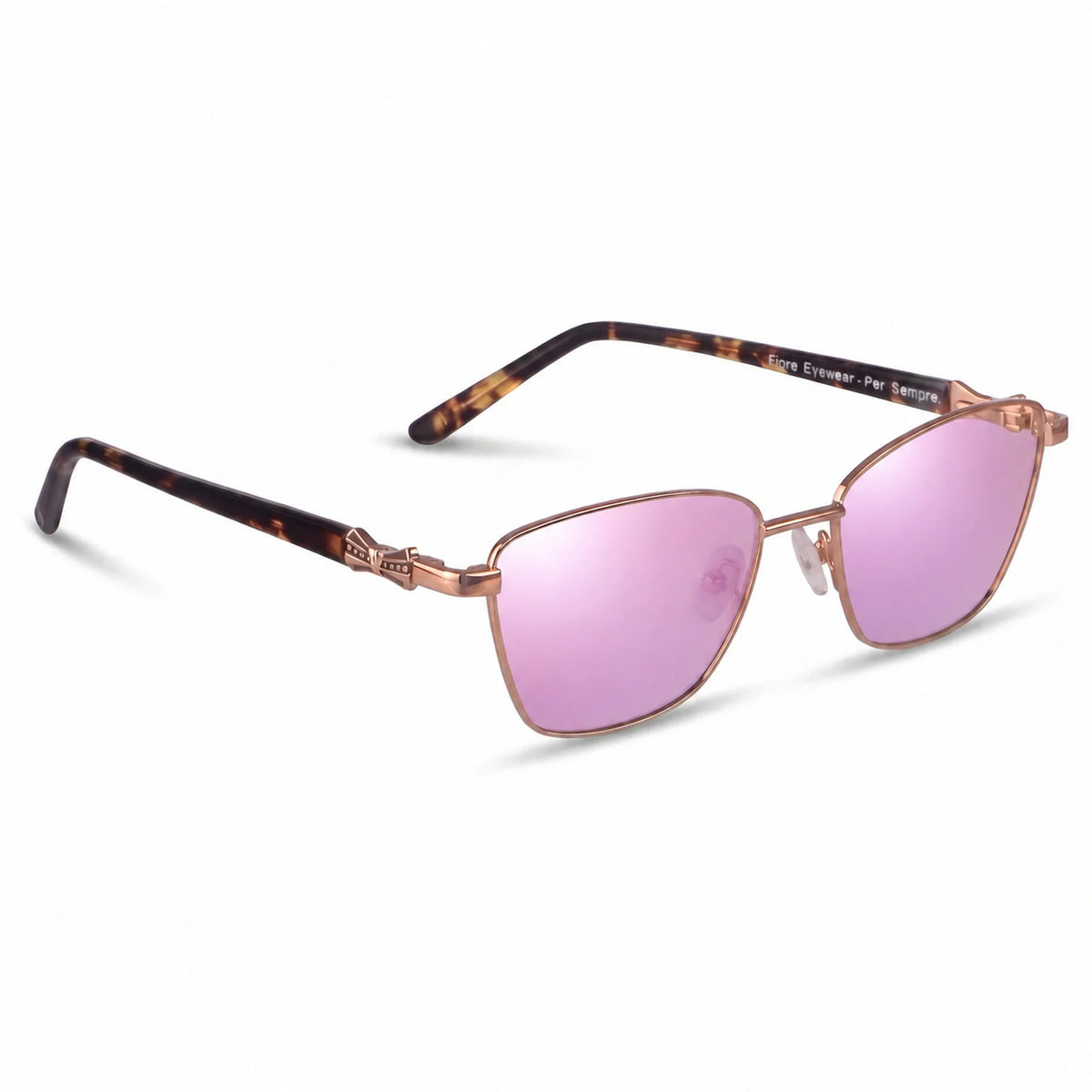 Fiore 22115 square sunglasses, brown steel frame · ReFramed, photo 32 of 36 | Polarized UV400