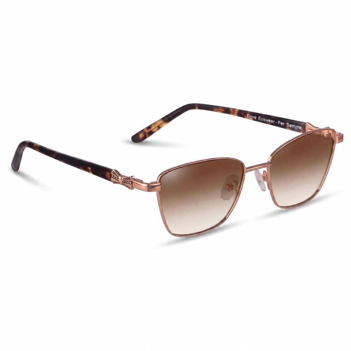 Fiore 22115 square sunglasses, brown steel frame · ReFramed, photo 23 of 36 | Polarized UV400