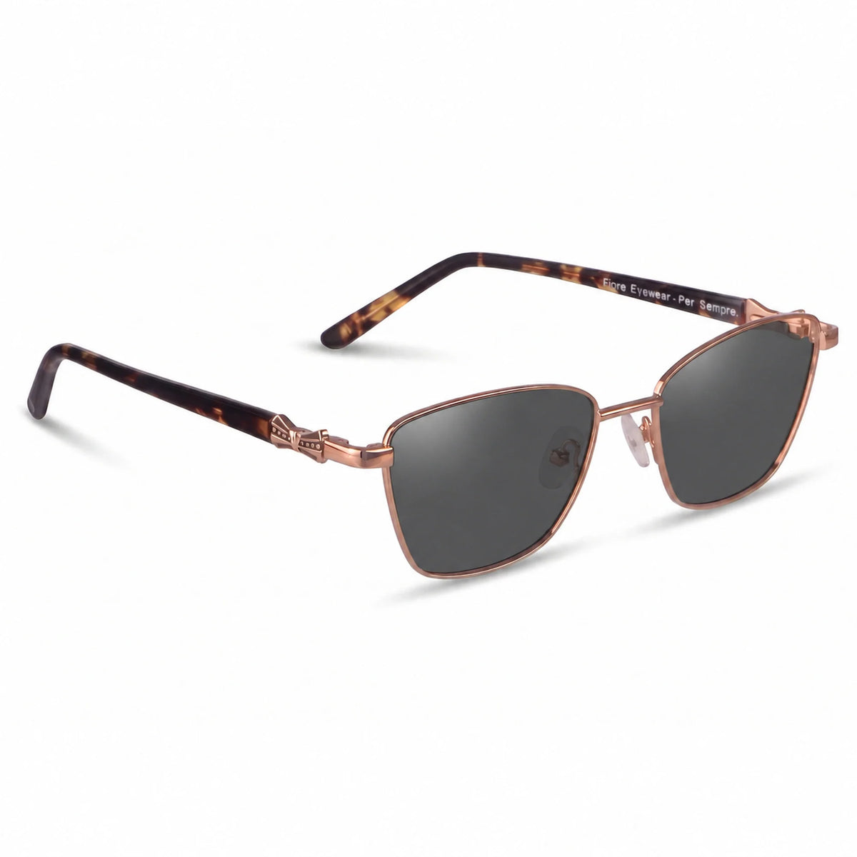 Fiore 22115 square sunglasses, brown steel frame · ReFramed, photo 2 of 36 | Polarized UV400