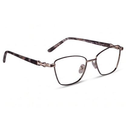 Fiore 22115 eyeglasses in black silver – three-quarter view