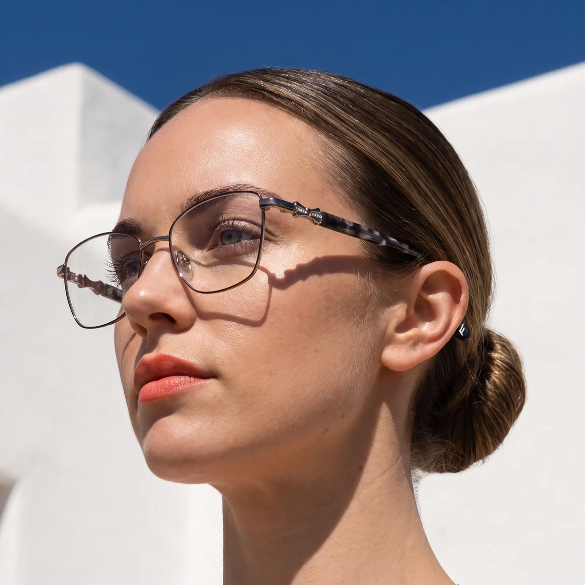 Fiore 22115 square metal reading glasses, black silver frame · ReFramed, photo 37 of 62