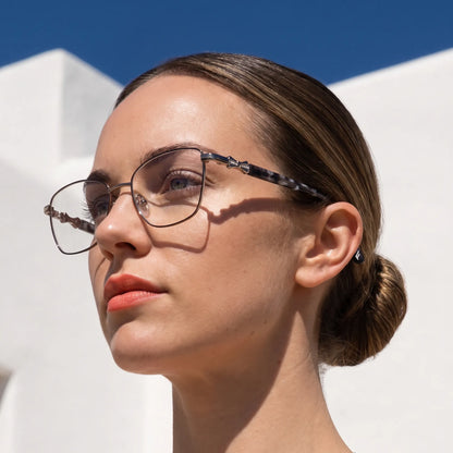 Fiore 22115 square metal reading glasses, black silver frame · ReFramed, photo 37 of 62