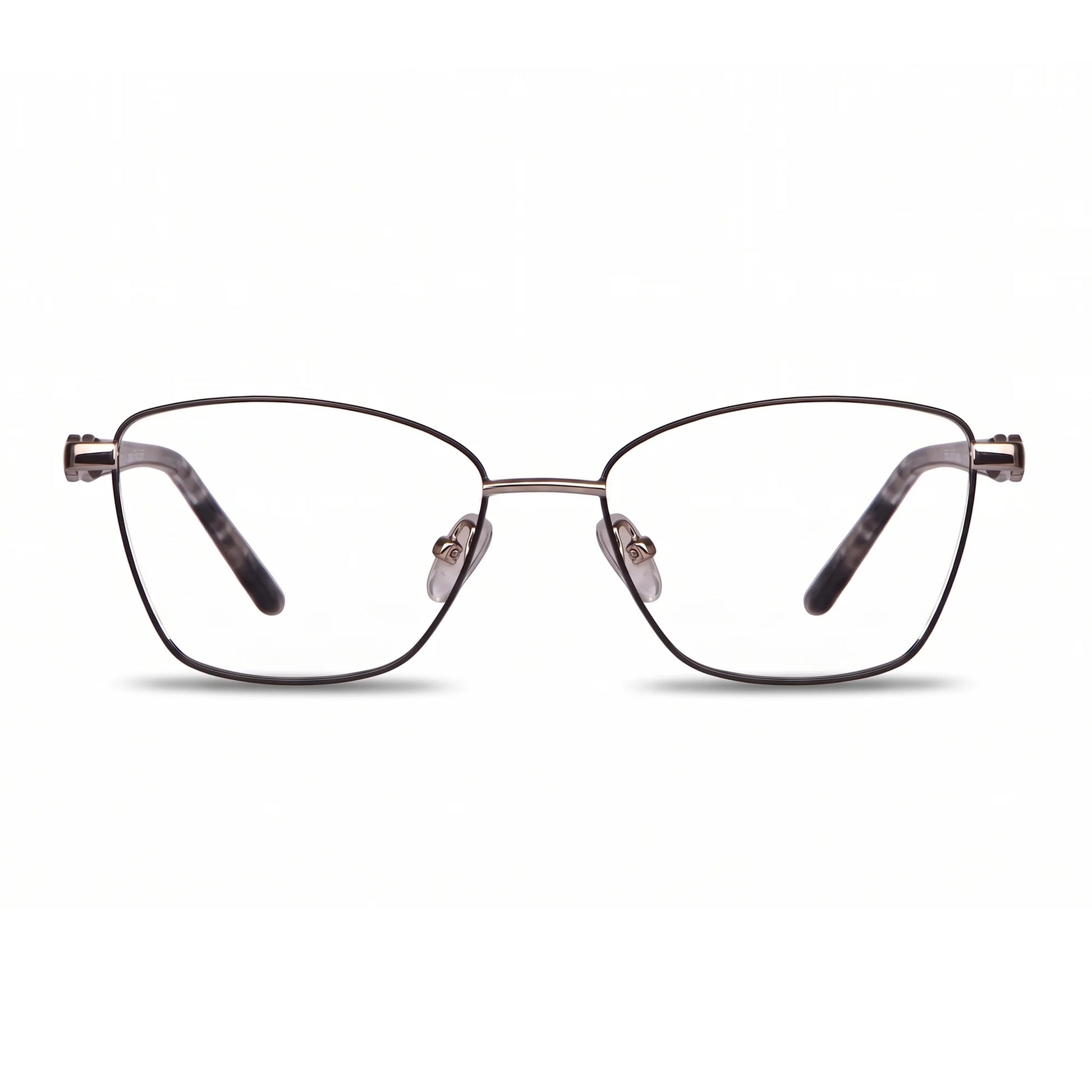 Fiore 22115 eyeglasses in black silver – front view