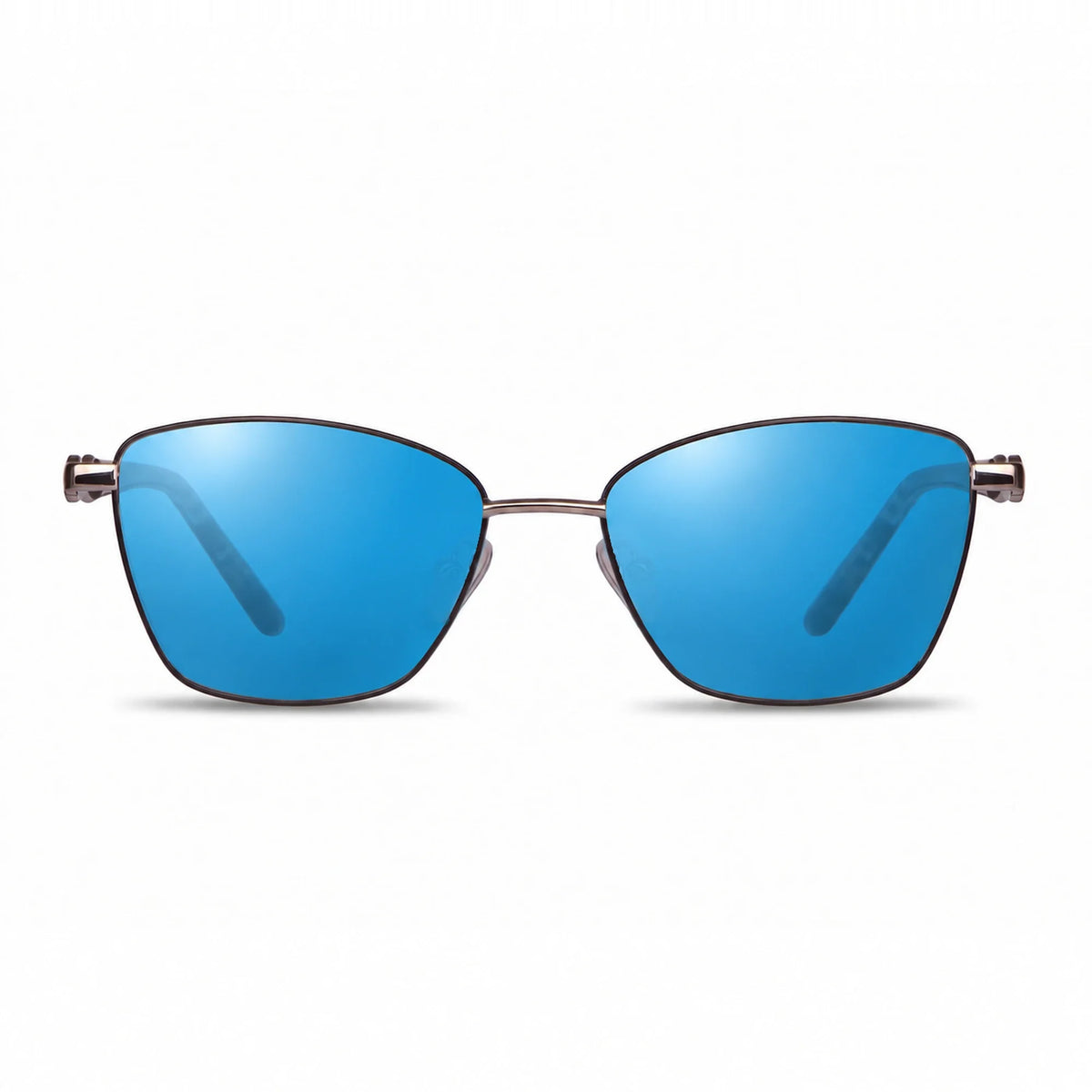 Fiore 22115 square sunglasses, gray steel frame · ReFramed, photo 25 of 36 | Polarized UV400