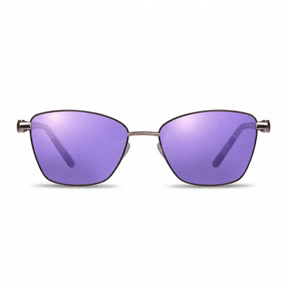 Fiore 22115 square sunglasses, gray steel frame · ReFramed, photo 34 of 36 | Polarized UV400