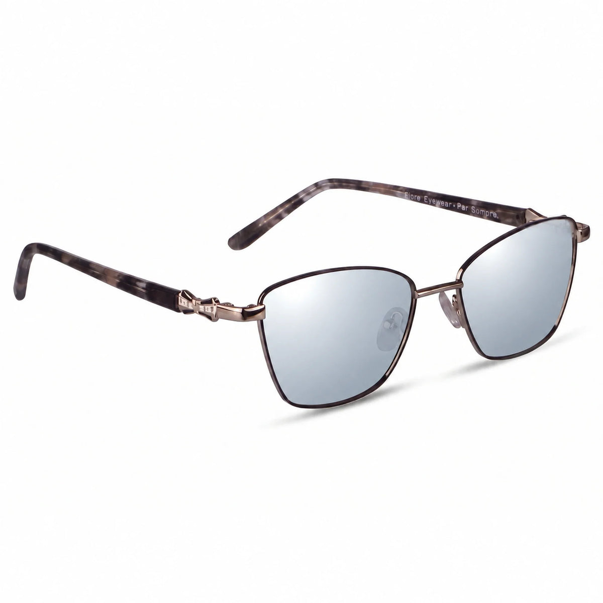 Fiore 22115 square sunglasses, gray steel frame · ReFramed, photo 29 of 36 | Polarized UV400