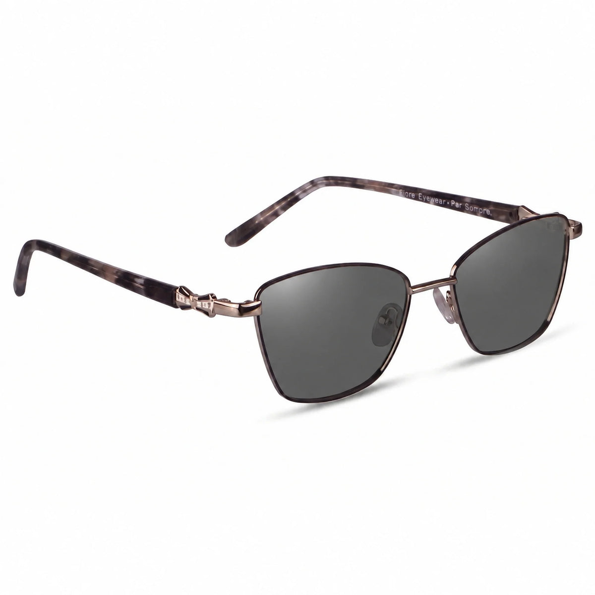 Fiore 22115 square sunglasses, gray steel frame · ReFramed, photo 2 of 36 | Polarized UV400