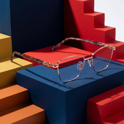 Fiore 22115 square metal reading glasses, gold frame · ReFramed, photo 56 of 62