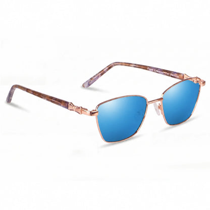 Fiore 22115 square sunglasses, gold steel frame · ReFramed, photo 26 of 36 | Polarized UV400