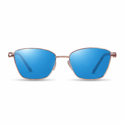 Fiore 22115 square sunglasses, gold steel frame · ReFramed, photo 25 of 36 | Polarized UV400