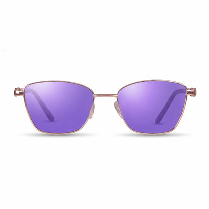 Fiore 22115 square sunglasses, gold steel frame · ReFramed, photo 34 of 36 | Polarized UV400