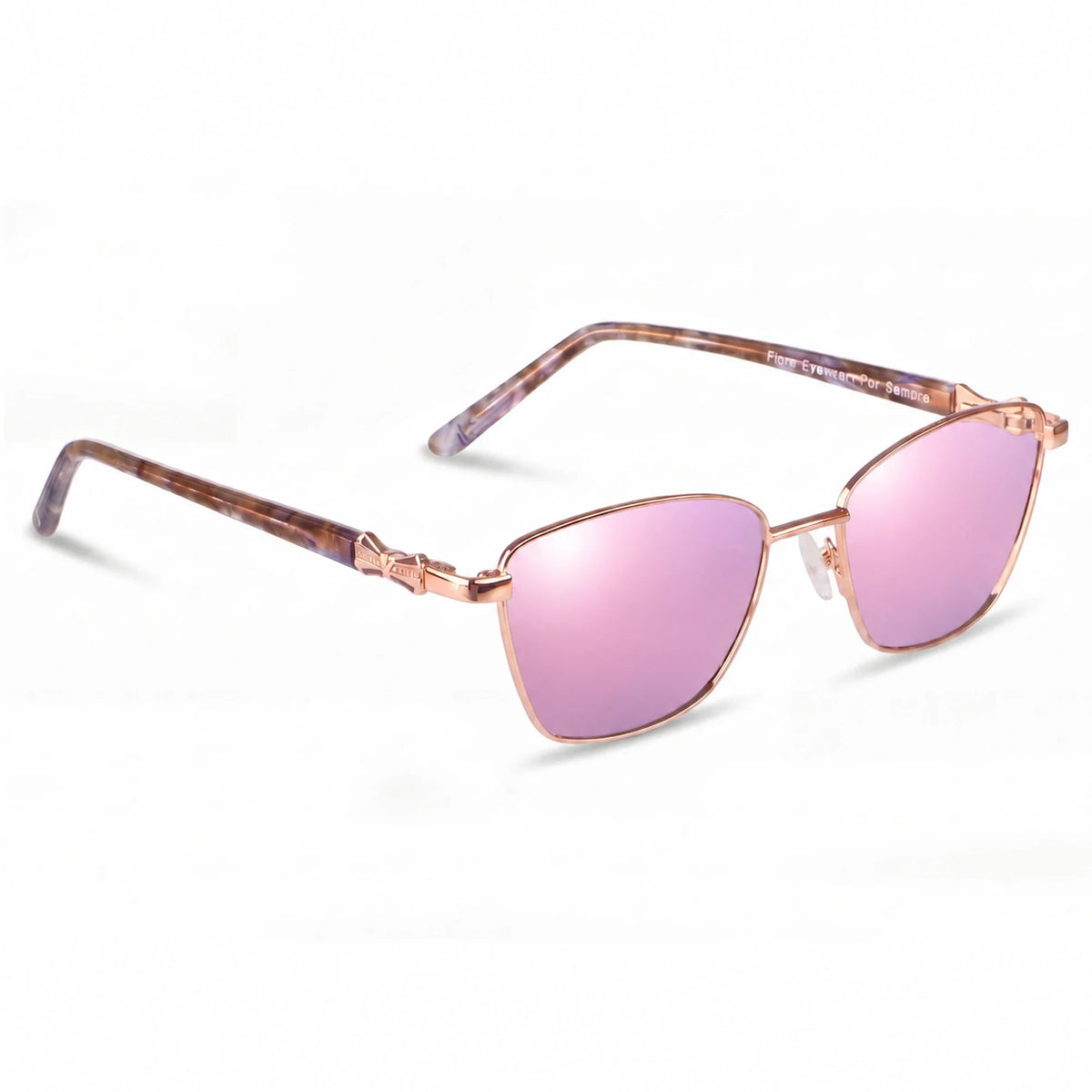 Fiore 22115 square sunglasses, gold steel frame · ReFramed, photo 32 of 36 | Polarized UV400